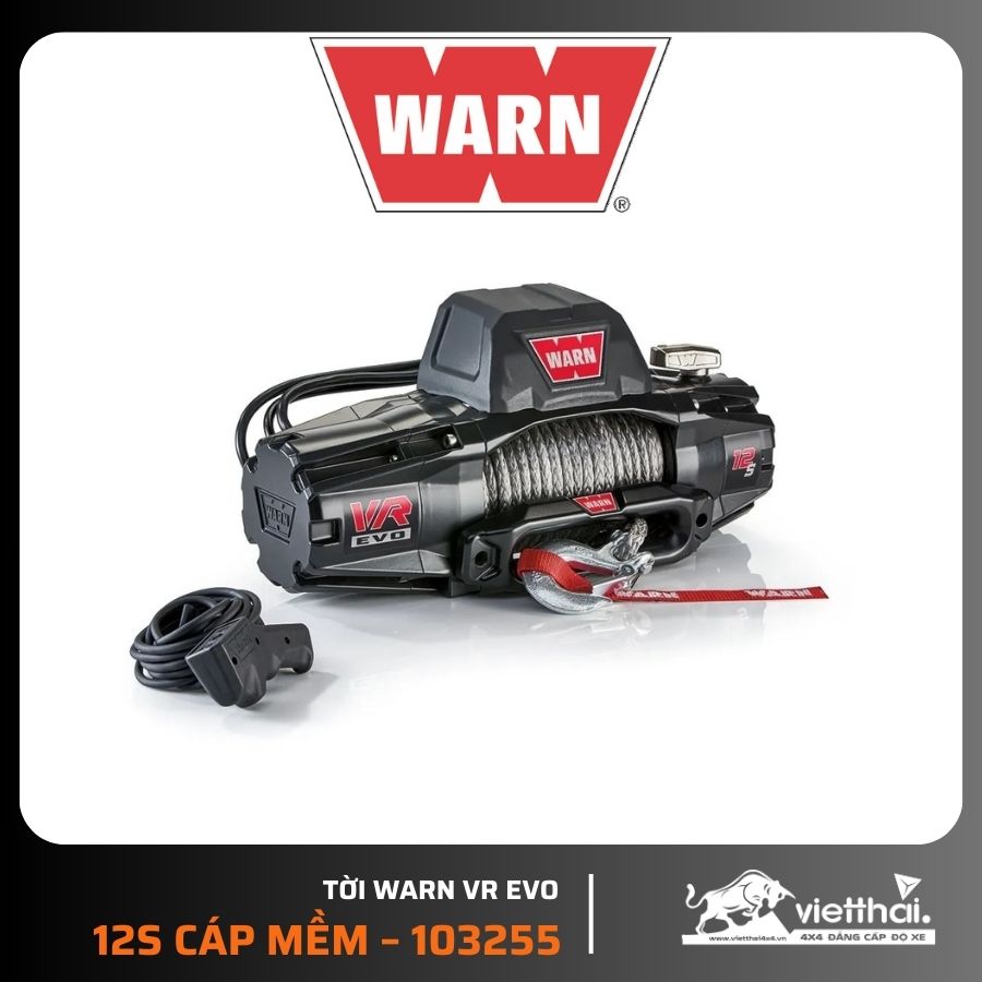 Tời Warn VR EVO 12S cáp mềm – 103255