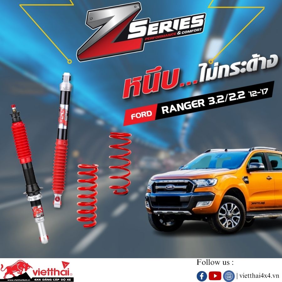 Phuộc YSS Z-series cho Ford ranger 3.2/2.2 2012-2017