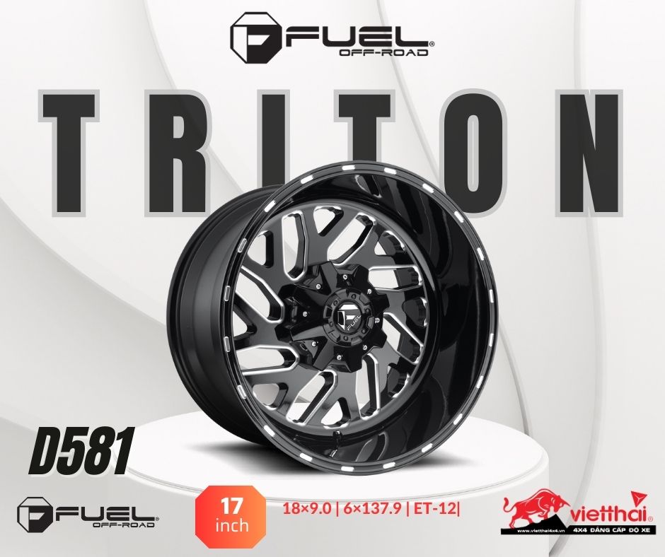 Mâm độ xe Fuel Triton D581 | 18×9