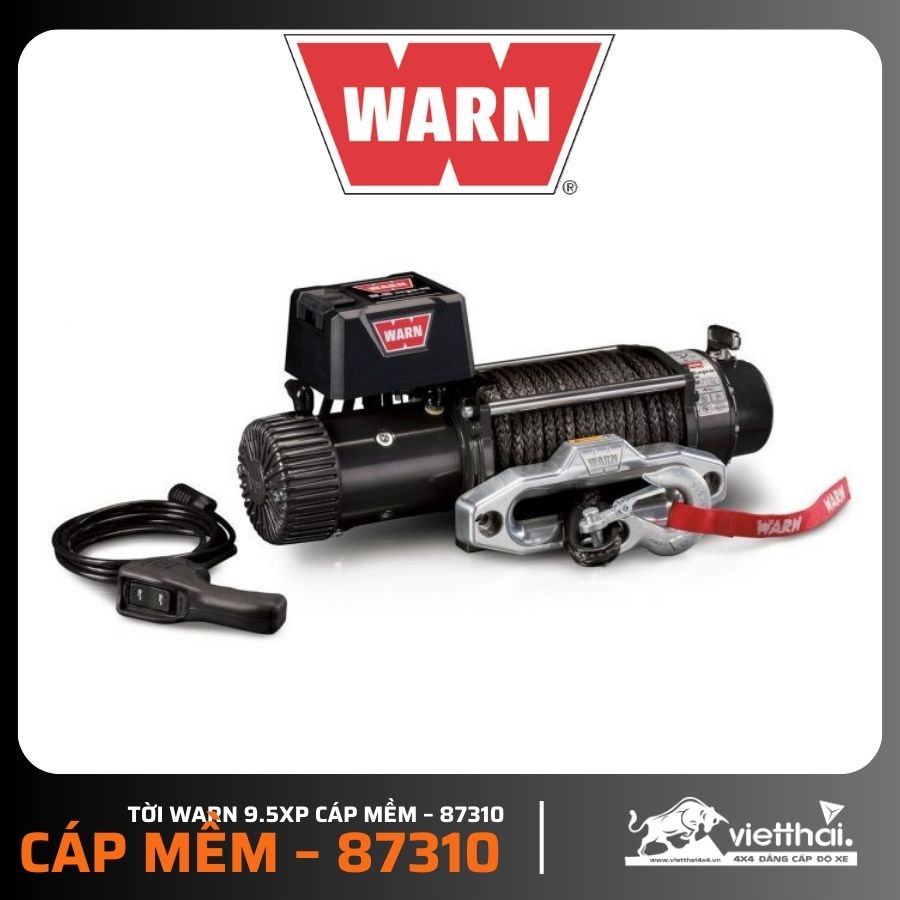 TỜI WARN 9.5XP-S WINCH WITH SYNTHETIC ROPE / Tời Warn 9.5XP cáp mềm – 87310