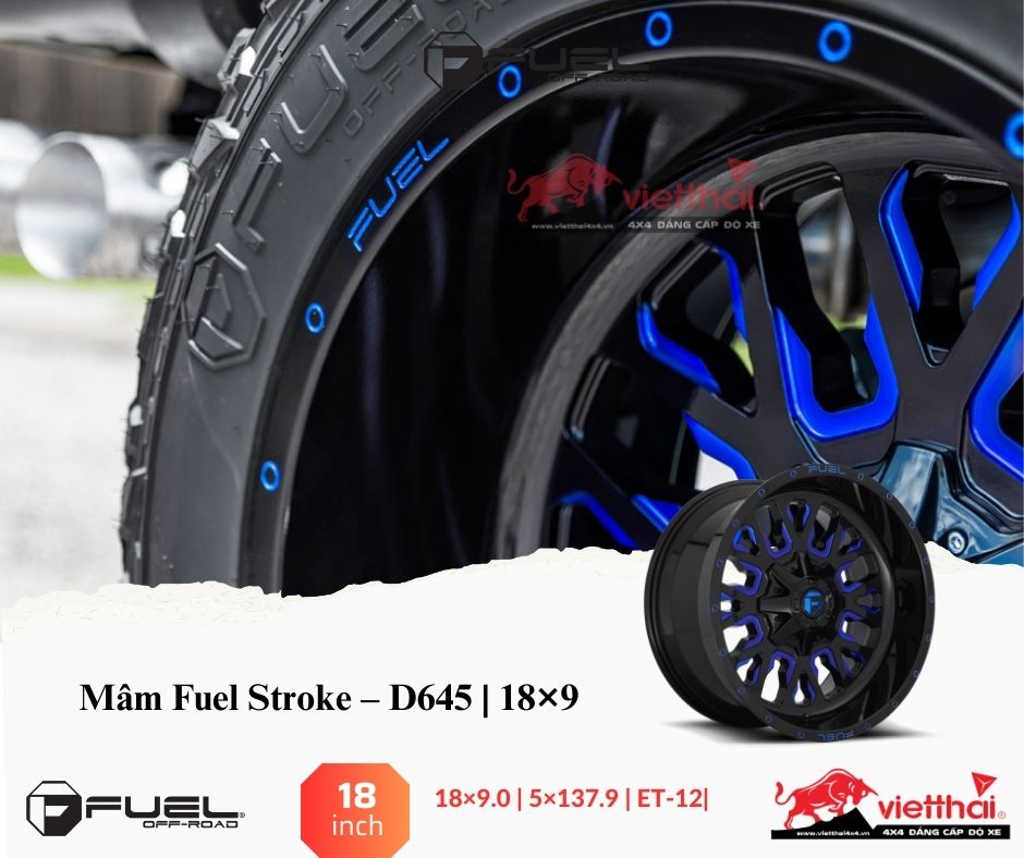 Mâm Fuel Stroke – D645 | 18×9