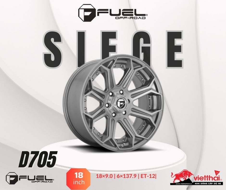 Mâm Fuel Siege – D705 | 18×9