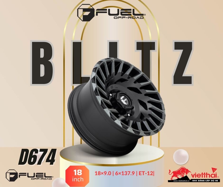 Mâm Fuel Blitz – D674 | 18×9 |
