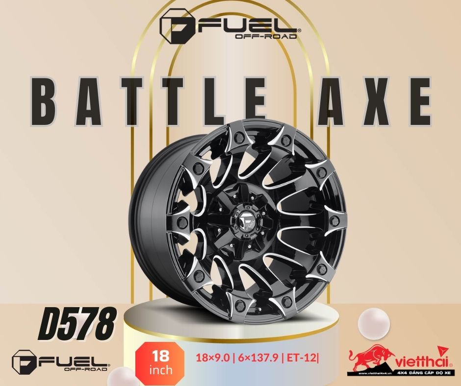 Mâm Fuel Battle Axe – D578 | 18×9