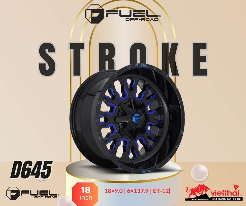 Mâm Fuel Stroke – D645 | 18×9