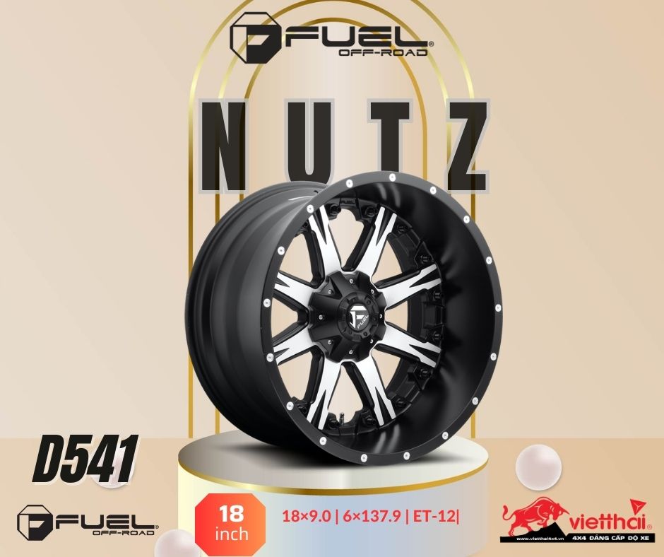 Mâm Fuel Nutz – D541 | 18×9