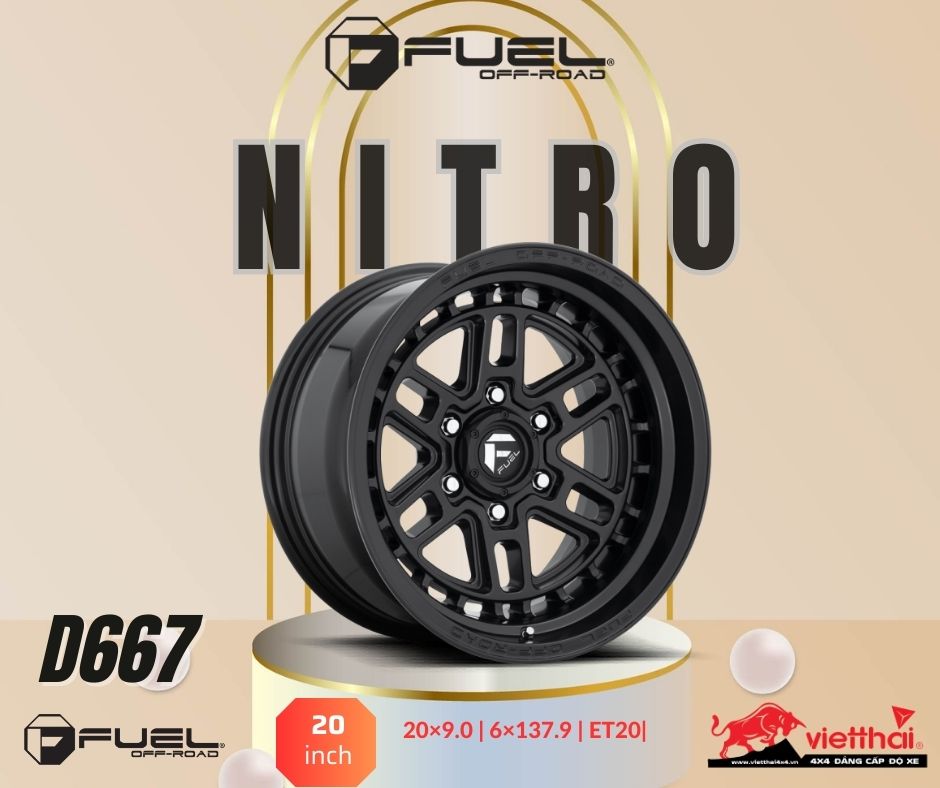 Mâm Fuel Nitro – D667 | 20×9