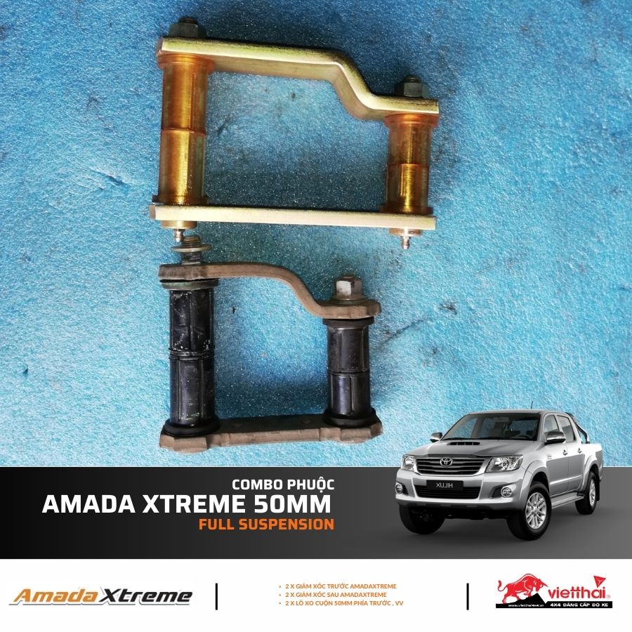 Combo phuộc Amada xtreme 50mm Full Suspension (Hilux 2006-2015)