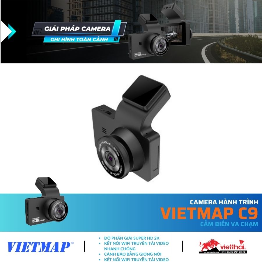 CAMERA HÀNH TRÌNH VIETMAP C9 CẢM BIẾN VA CHẠM
