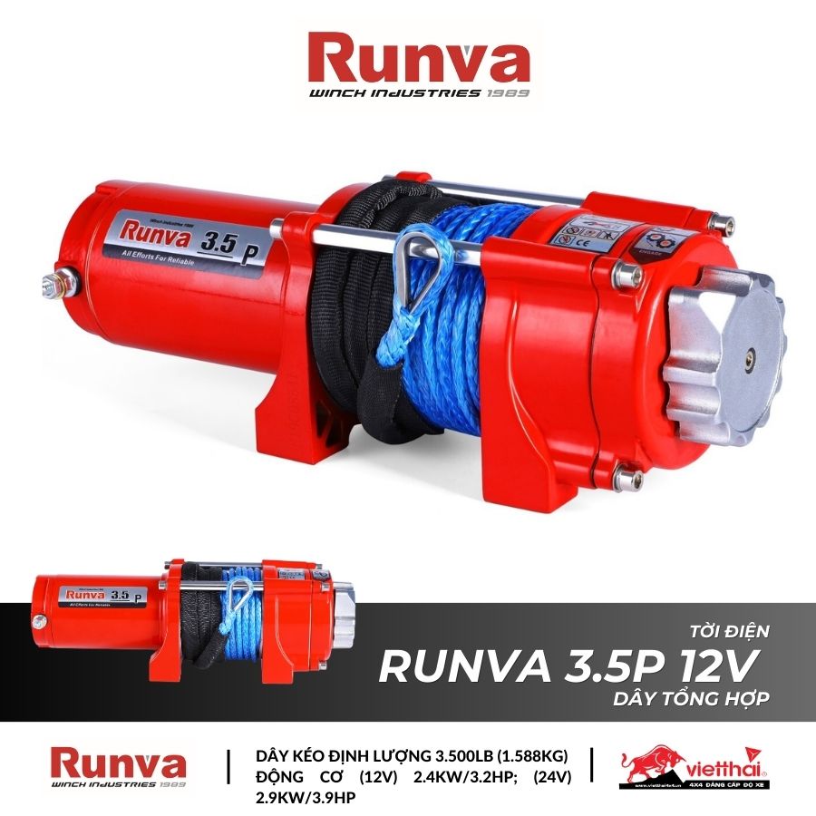 TỜI RUNVA 3.5P 12V VỚI DÂY TỔNG HỢP