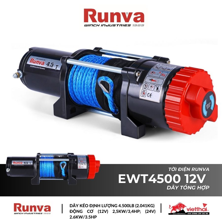 TỜI RUNVA EWT4500 12V VỚI DÂY TỔNG HỢP