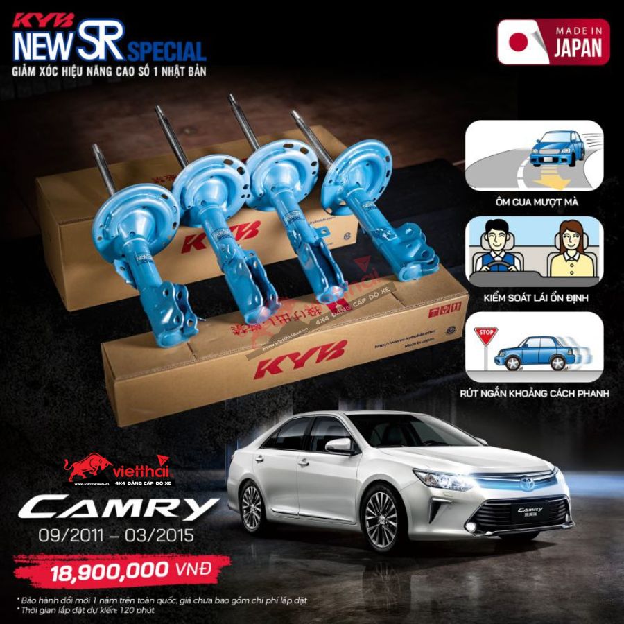 PHUỘC HIỆU NĂNG CAO KYB NEW SR SPECIAL TOYOTA CAMRY (09/2011 – 03/2015)