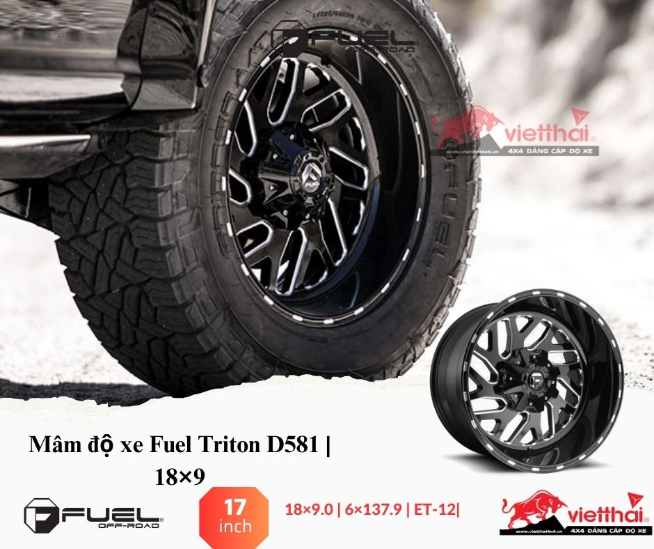 Mâm độ xe Fuel Triton D581 | 18×9