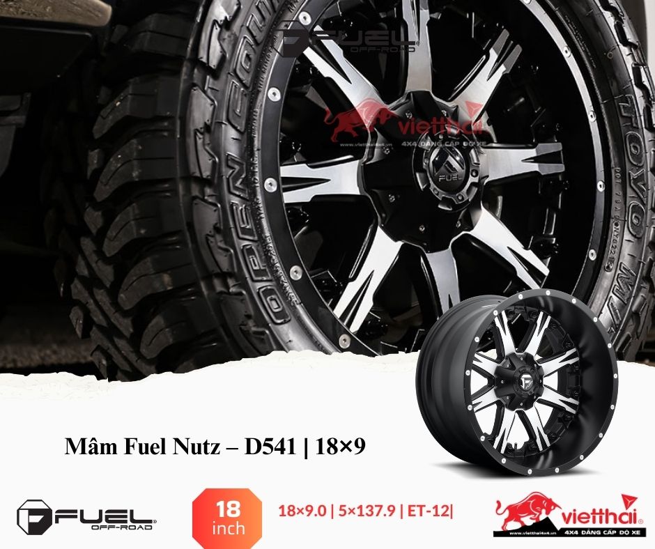 Mâm Fuel Nutz – D541 | 18×9