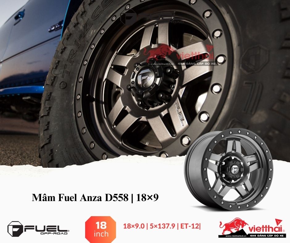 Mâm Fuel Anza D558 | 18×9