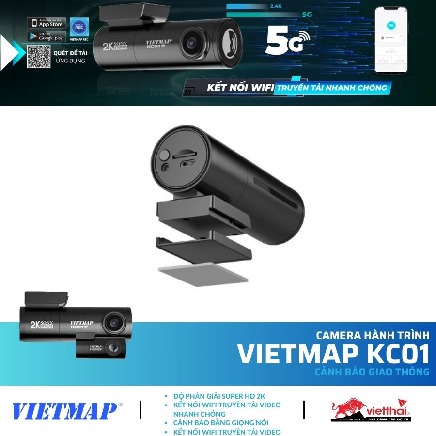 CAMERA HÀNH TRÌNH VIETMAP KC01 CẢNH BÁO GIAO THÔNG CHẤT LƯỢNG TUYỆT ĐỐI