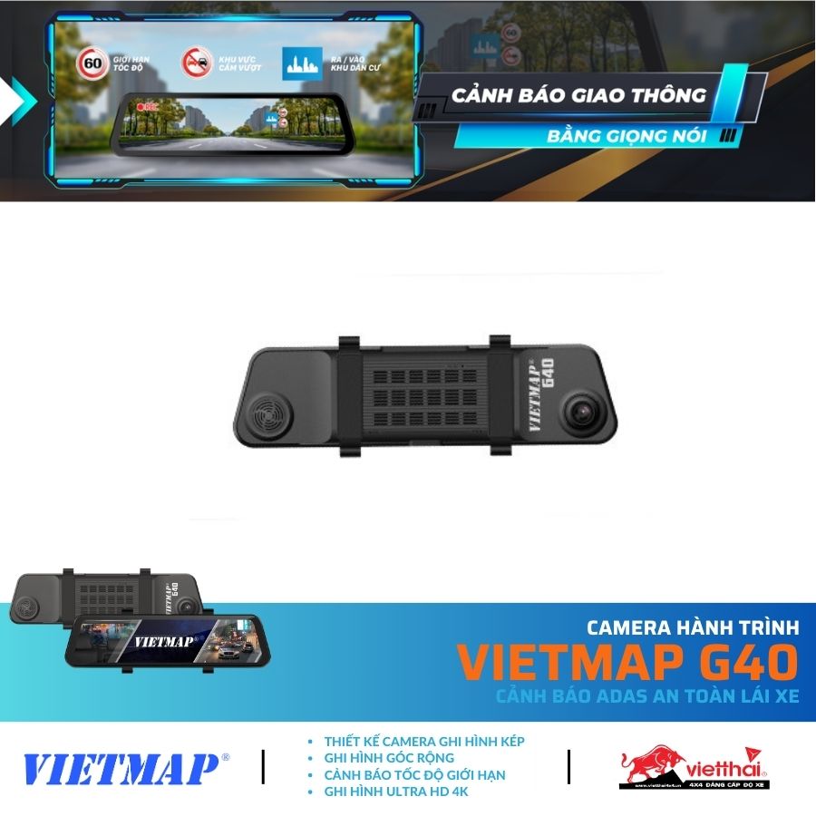 CAMERA HÀNH TRÌNH VIETMAP G40 - CẢNH BÁO ADAS AN TOÀN LÁI XE