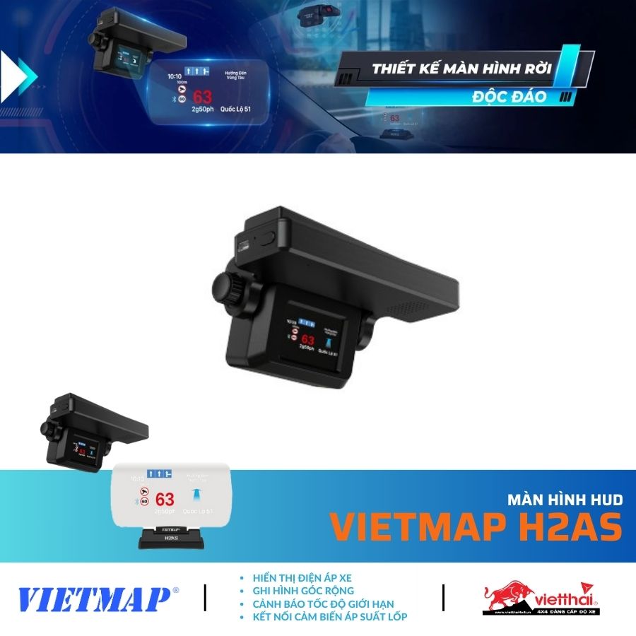 MÀN HÌNH HUD VIETMAP H2AS