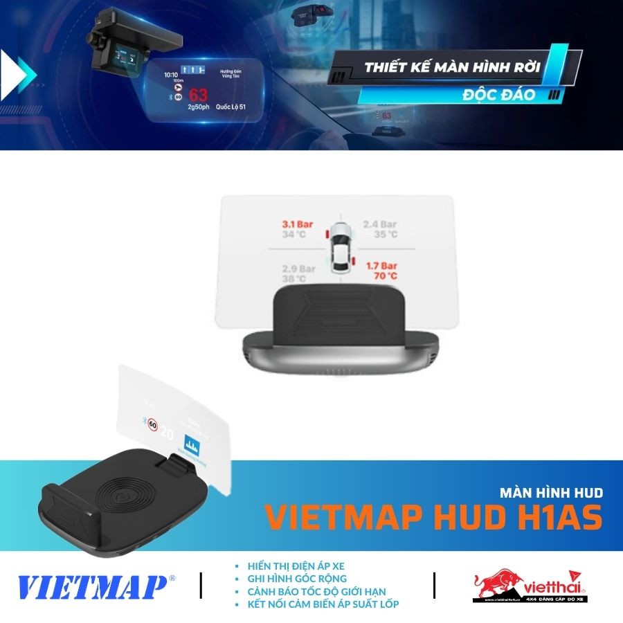 MÀN HÌNH HUD VIETMAP HUD H1AS