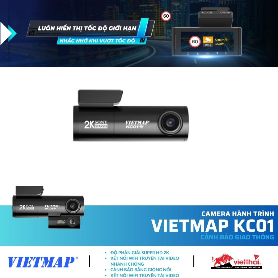 CAMERA HÀNH TRÌNH VIETMAP KC01 CẢNH BÁO GIAO THÔNG CHẤT LƯỢNG TUYỆT ĐỐI