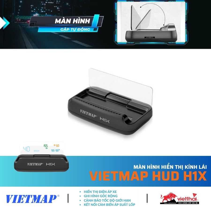 MÀN HÌNH HIỂN THỊ KÍNH LÁI VIETMAP HUD H1X
