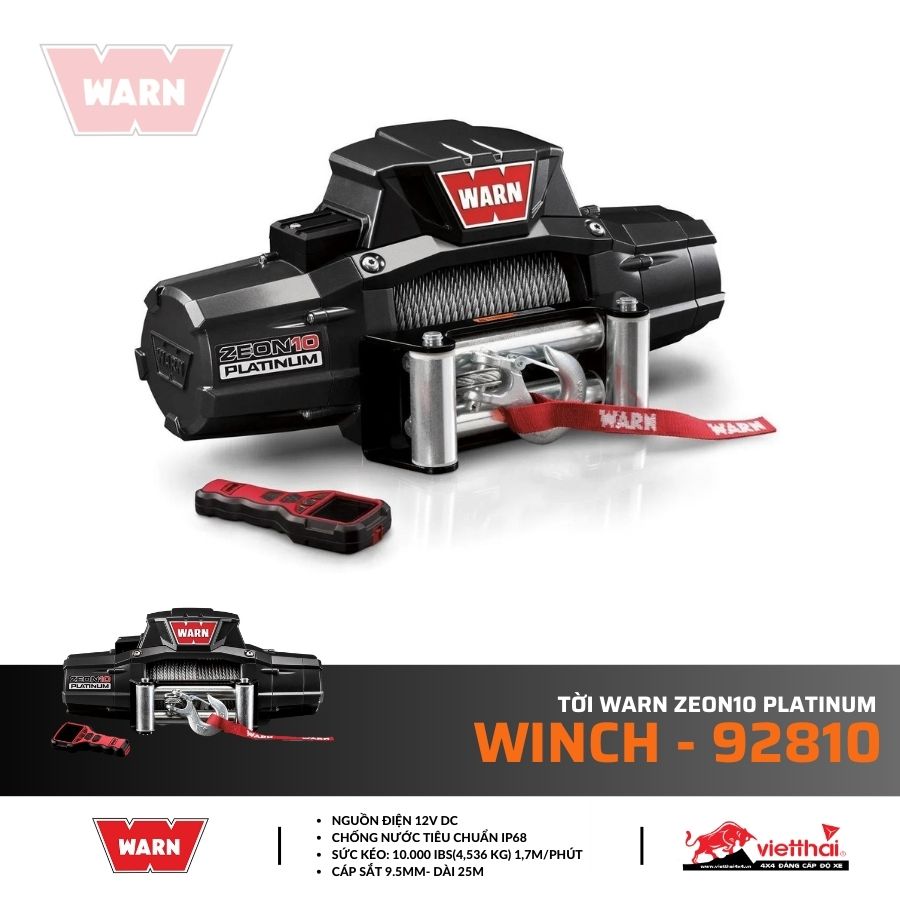 TỜI WARN ZEON 10 PLATINUM WINCH - 92810