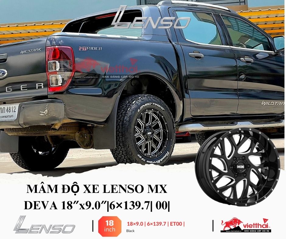 MÂM ĐỘ XE LENSO MX DEVA 18″x9.0″|6×139.7| 00|
