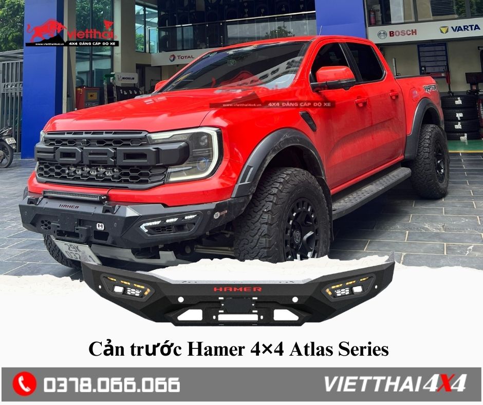 Cản trước Hamer 4×4 Atlas Series Bull Bar cho Raptor 2023