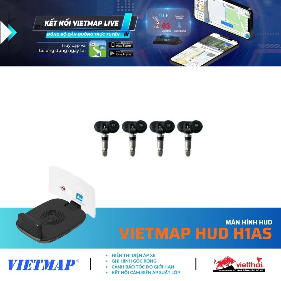 MÀN HÌNH HUD VIETMAP HUD H1AS