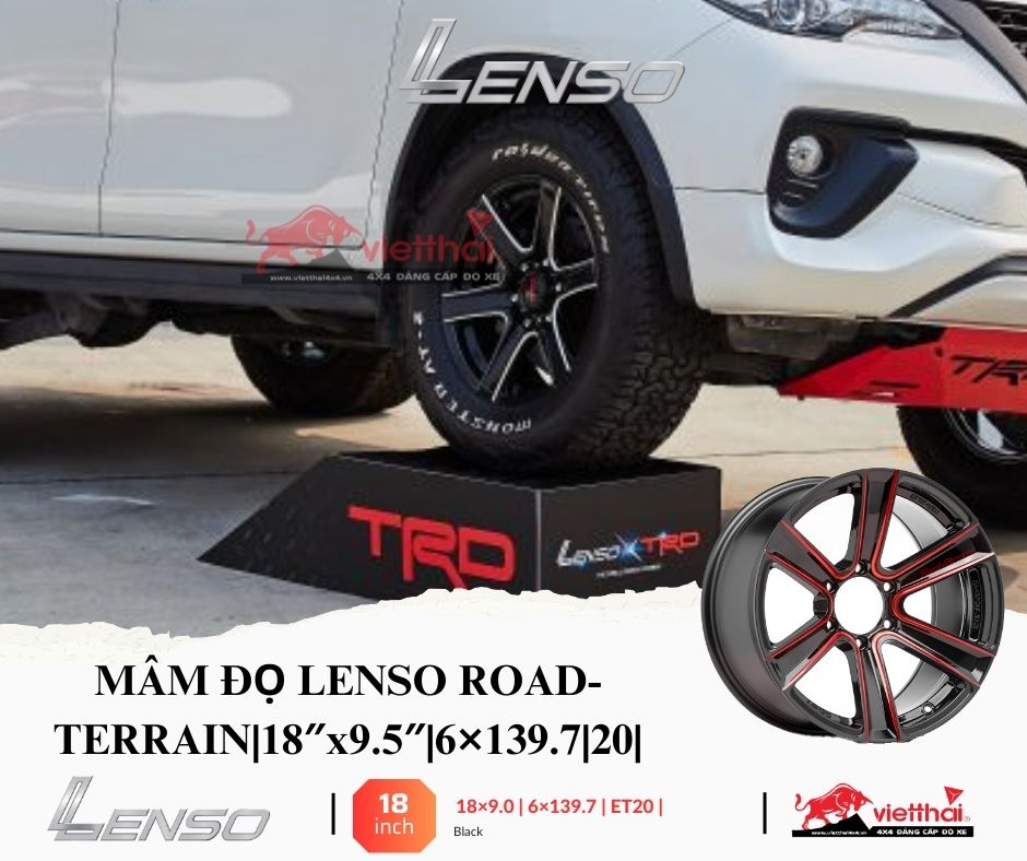 MÂM ĐỌ LENSO ROAD-TERRAIN|18″x9.5″|6×139.7|20|