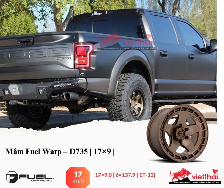 Mâm Fuel Warp – D735 | 17×9