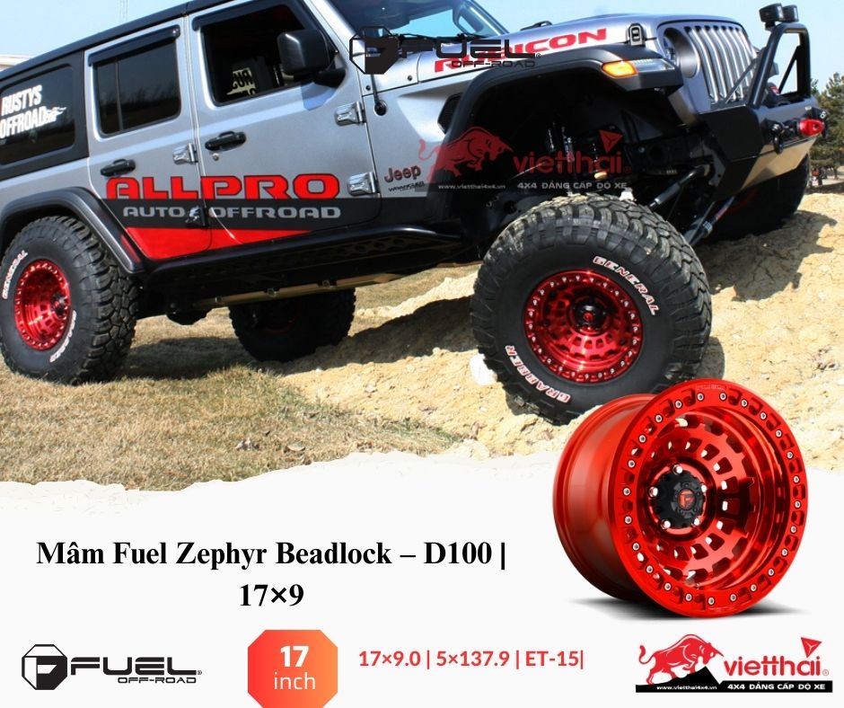 Mâm Fuel Zephyr Beadlock – D100 | 17×9