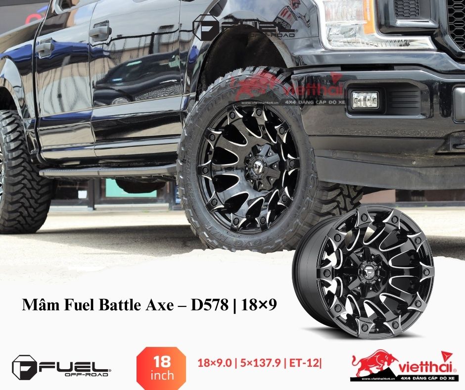 Mâm Fuel Battle Axe – D578 | 18×9