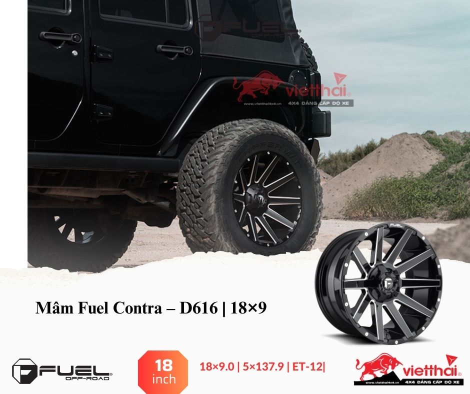 Mâm Fuel Contra – D616 | 18×9