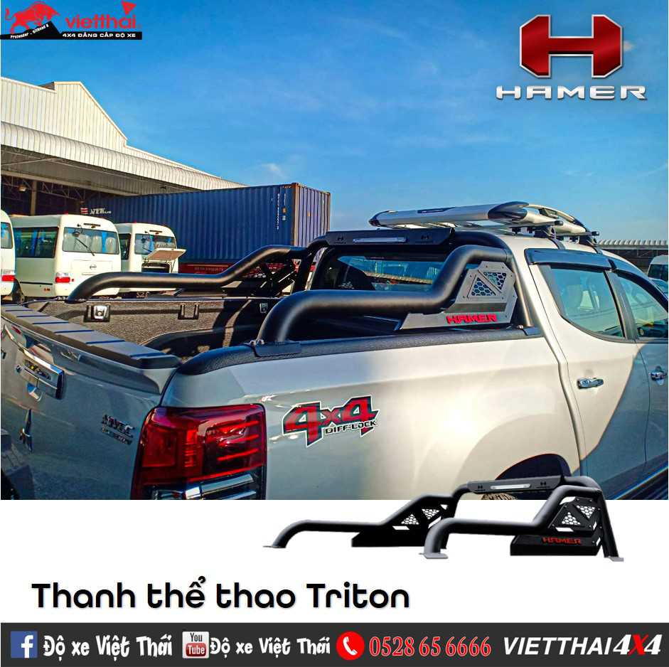Thanh thể thao Hamer Titanium Series Roll Bar cho Mitsubishi Triton
