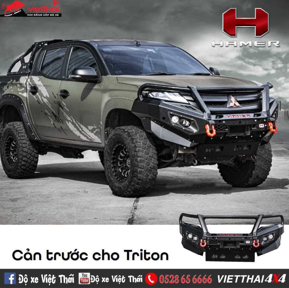Cản trước King Series PT (Plus) Bull Bar thương hiệu Hamer cho Mitsubishi Triton