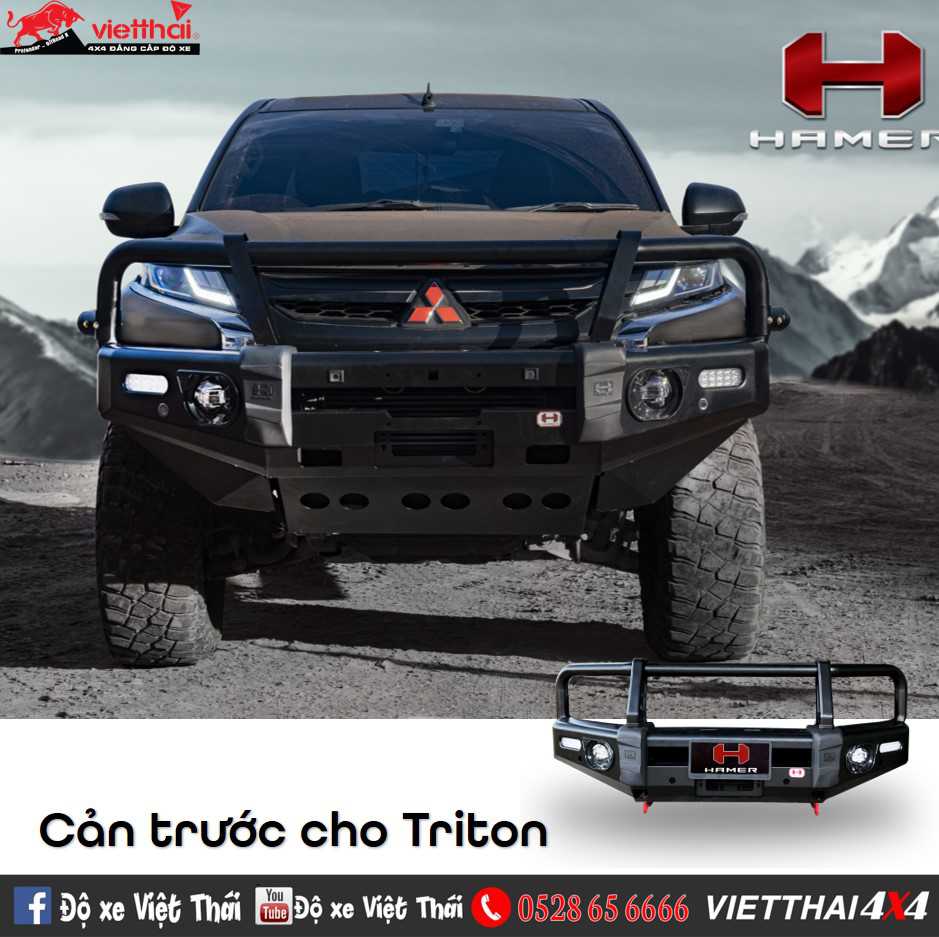 Cản trước Royal Series Bull Bar dành cho Mitsubishi Triton thương hiệu Hamer Thái Lan