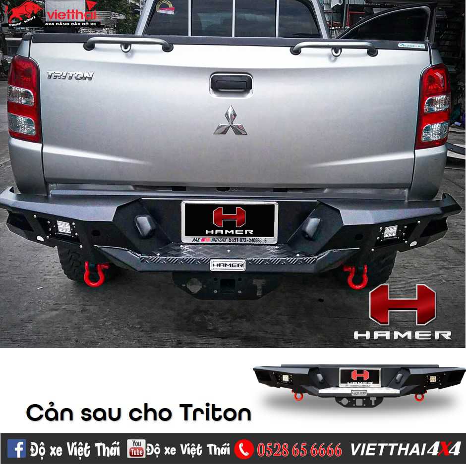 Cản sau Nova Series Rear Bumper thương hiệu Hamer Thái lan cho Mitsubishi Triton