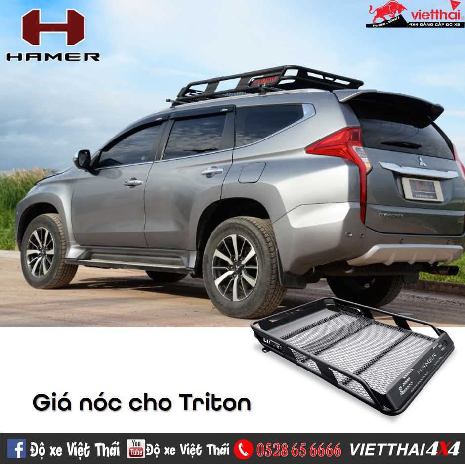 Baga mui Lunar Series Roof Rack Hamer Thái Lan cho Mitsubishi Triton