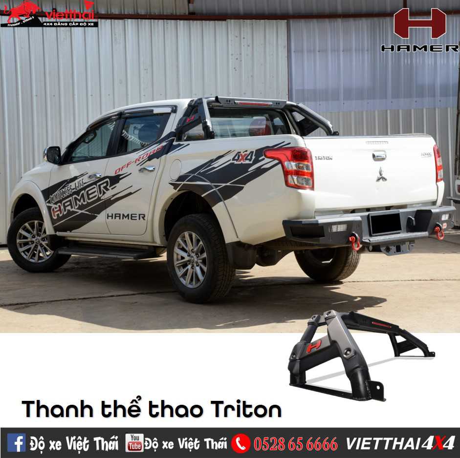 Thanh thể thao Hamer Hector Series Roll Bar cho Mitsubishi Triton