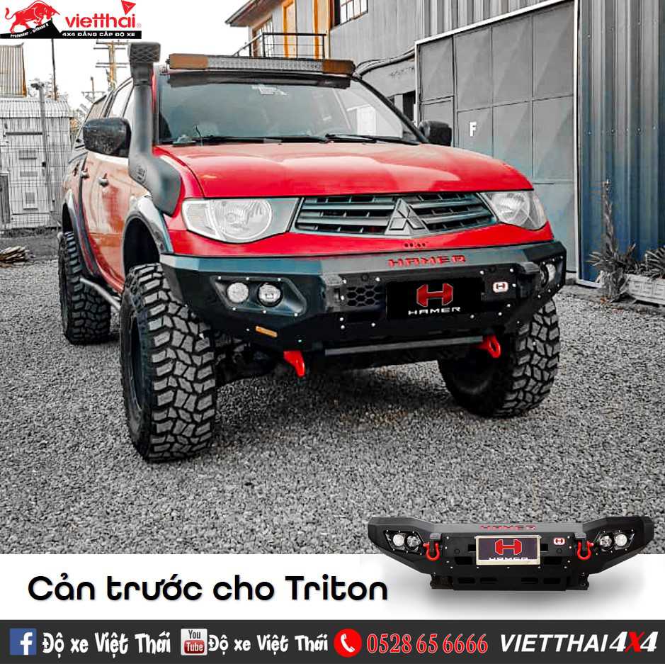 Cản trước King Series Bull Bar thương hiệu Hamer cho Mitsubishi Triton
