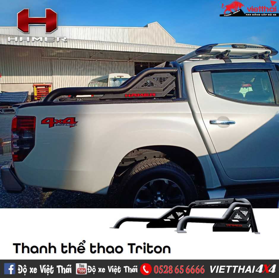 Thanh thể thao Hamer Titanium Series Roll Bar cho Mitsubishi Triton