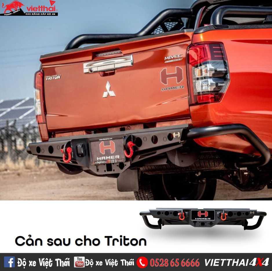 Cản sau G-Series Rear Bumper hãng Hamer Thái Lan cho Mitsubishi Triton