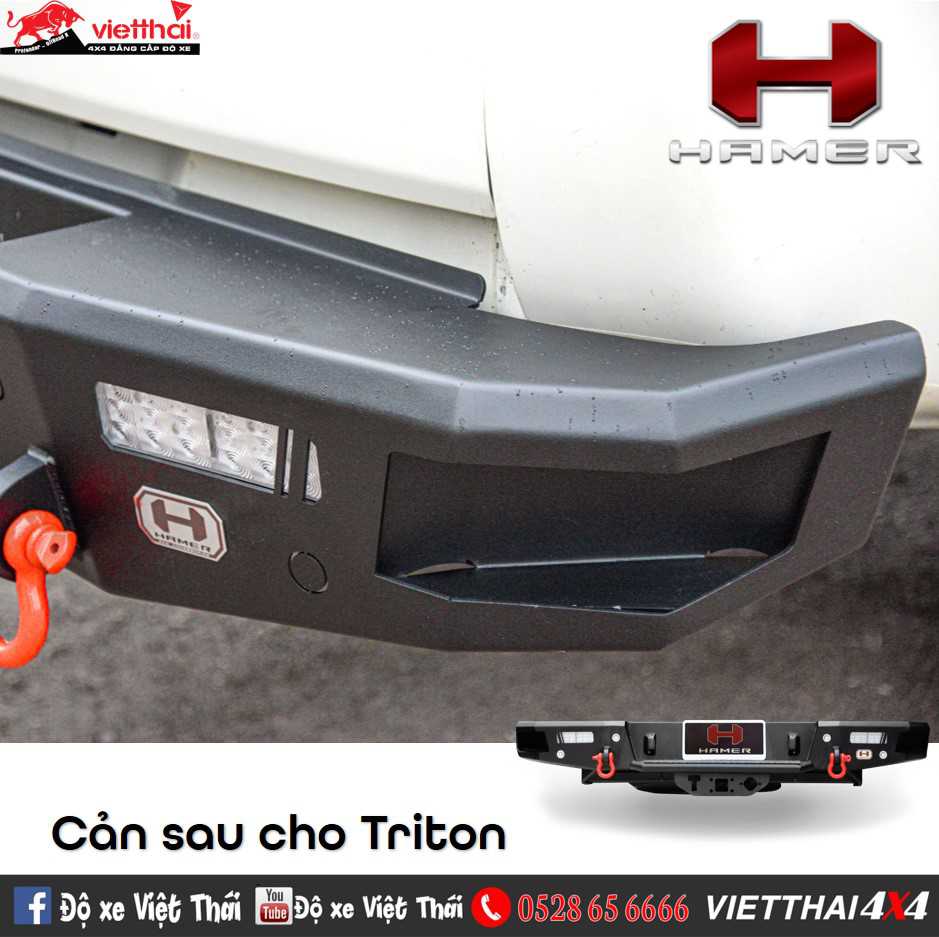 Cản sau M-Series Rear Bumper thương hiệu Hamer Thái Lan cho Mitsubishi Triton