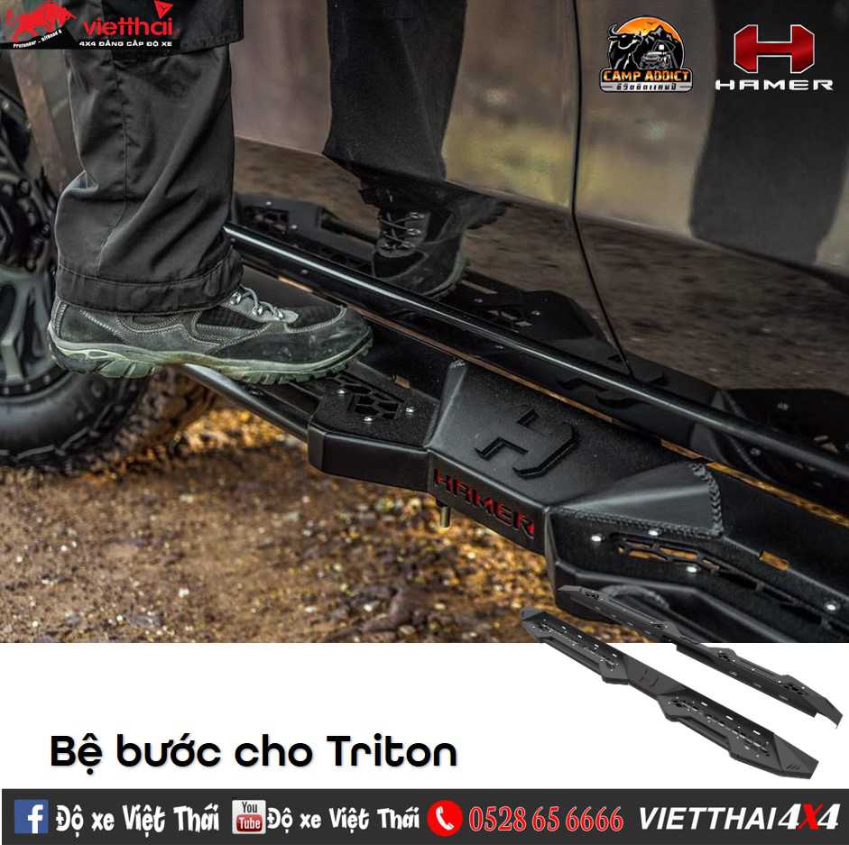 Bậc bước (bệ bước) Shadow Sidestep Hamer cho Mitsubishi Triton