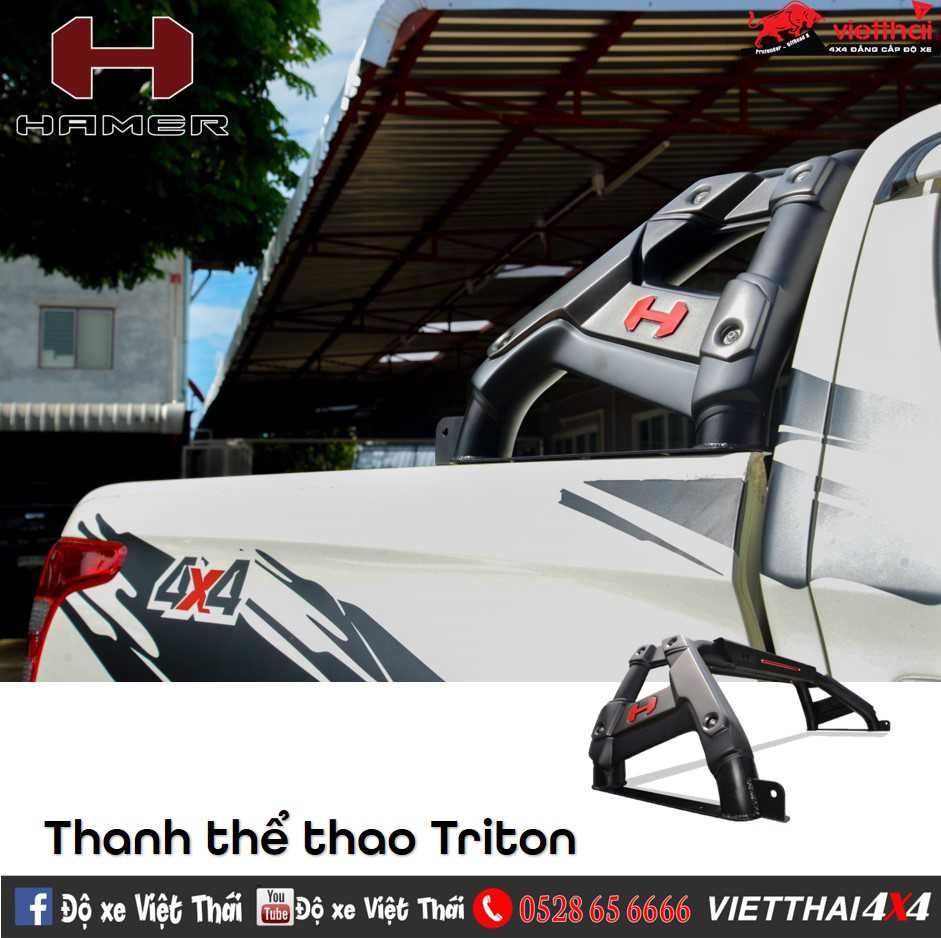 Thanh thể thao Hamer Hector Series Roll Bar cho Mitsubishi Triton