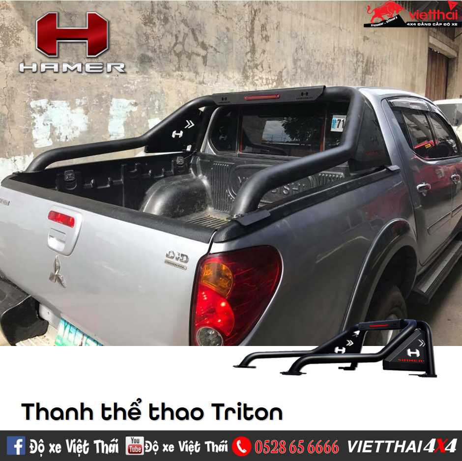 Thanh thể thao Hamer Premium Series Roll Bar dành cho Mitsubishi Triton