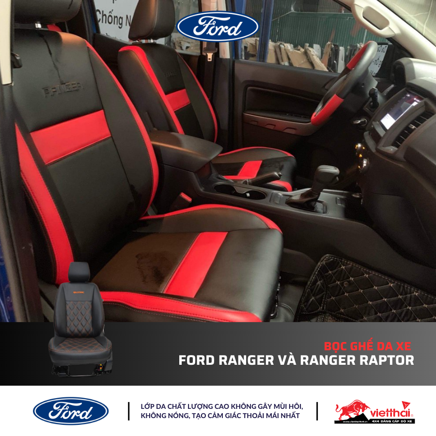 Bọc ghế da xe Ford Ranger và Ranger Raptor
