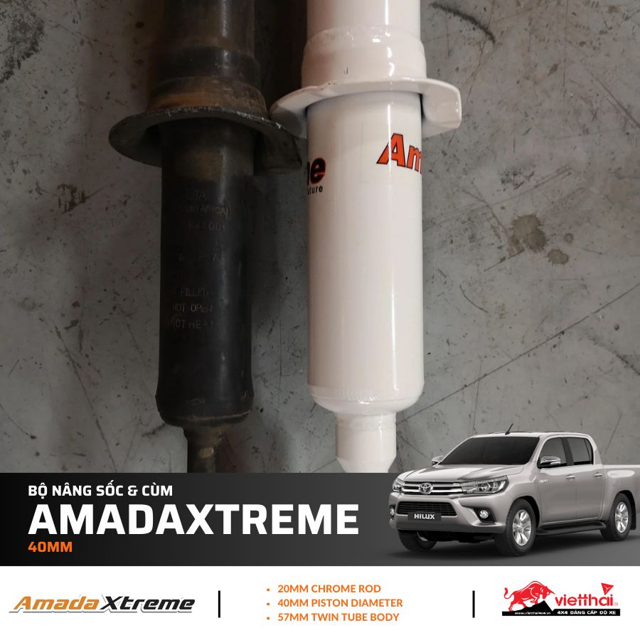 Bộ nâng sốc & cùm 40mm Amada Xtreme