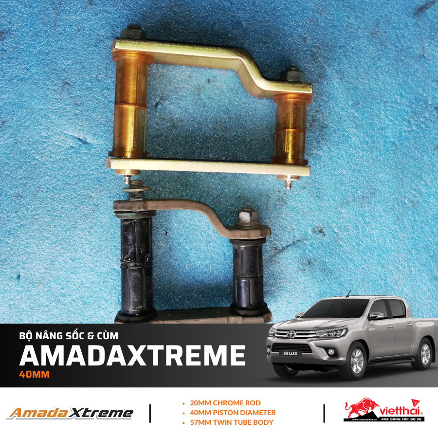 Bộ nâng sốc & cùm 40mm Amada Xtreme